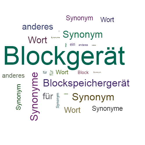 Ein anderes Wort für Blockgerät - Synonym Blockgerät