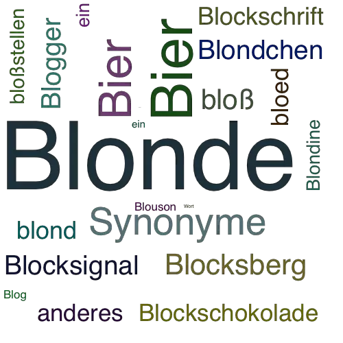 Ein anderes Wort für Blonde - Synonym Blonde