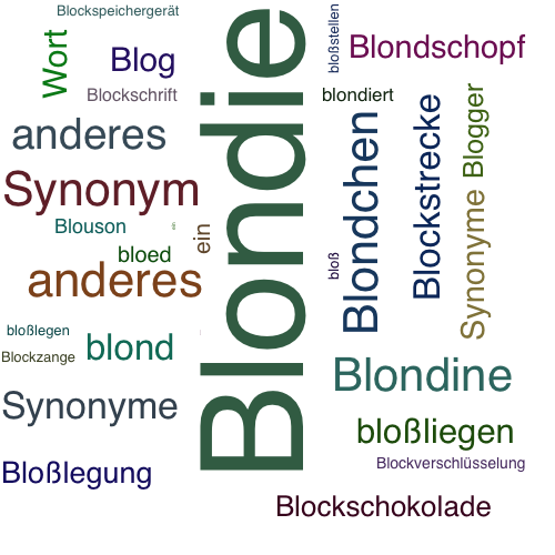 Ein anderes Wort für Blondie - Synonym Blondie