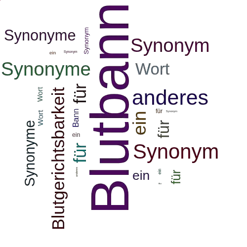 Ein anderes Wort für Blutbann - Synonym Blutbann