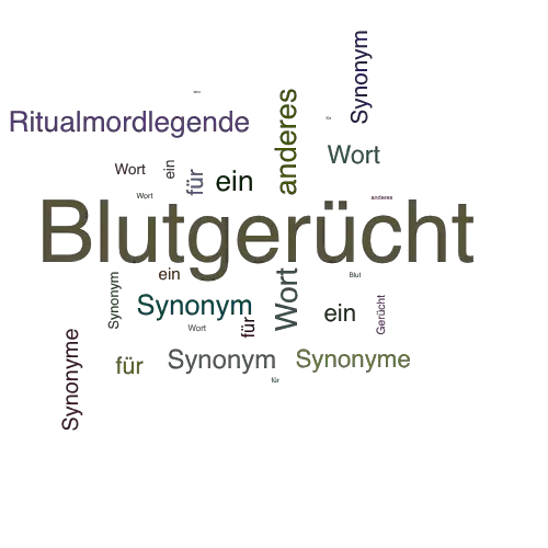 Ein anderes Wort für Blutgerücht - Synonym Blutgerücht