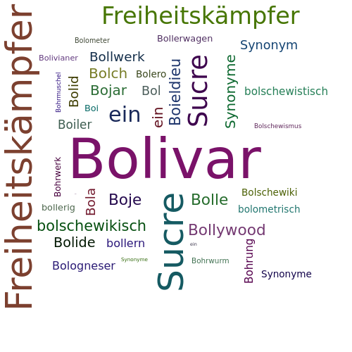 Ein anderes Wort für Bolivar - Synonym Bolivar
