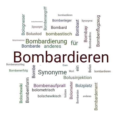 Ein anderes Wort für Bombardieren - Synonym Bombardieren