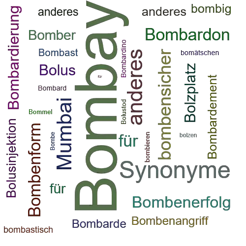 Ein anderes Wort für Bombay - Synonym Bombay
