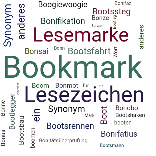 Ein anderes Wort für Bookmark - Synonym Bookmark