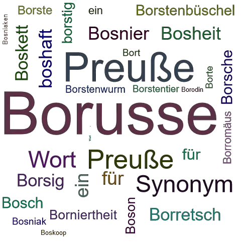 Ein anderes Wort für Borusse - Synonym Borusse