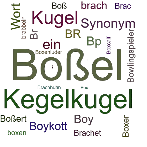 Ein anderes Wort für Boßel - Synonym Boßel