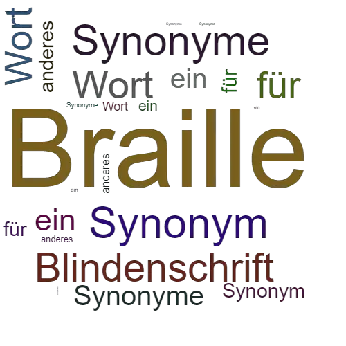 Ein anderes Wort für Braille - Synonym Braille