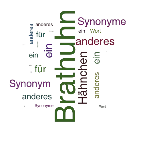 Ein anderes Wort für Brathuhn - Synonym Brathuhn