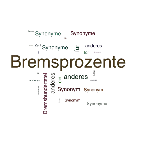 Ein anderes Wort für Bremsprozente - Synonym Bremsprozente