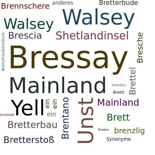 Ein anderes Wort für Bressay - Synonym Bressay