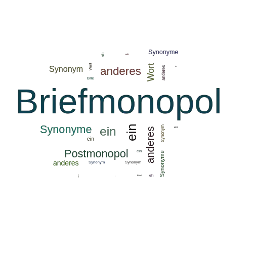 Ein anderes Wort für Briefmonopol - Synonym Briefmonopol