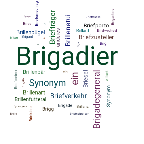 Ein anderes Wort für Brigadier - Synonym Brigadier