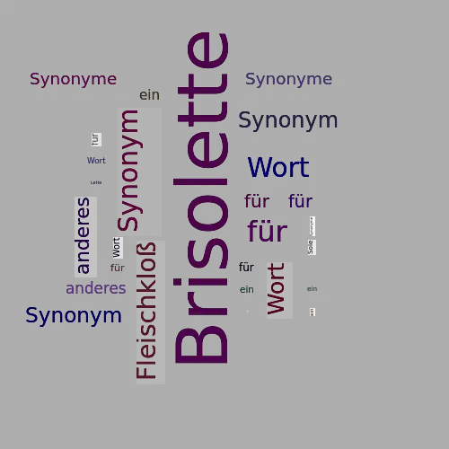 Ein anderes Wort für Brisolette - Synonym Brisolette