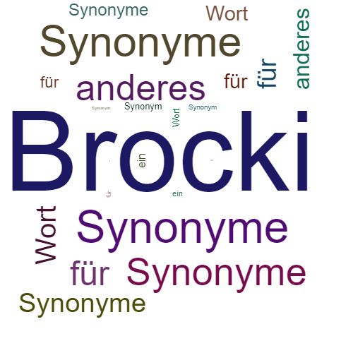 Ein anderes Wort für Brocki - Synonym Brocki