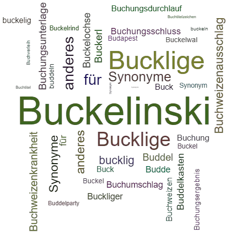 Ein anderes Wort für Buckelinski - Synonym Buckelinski