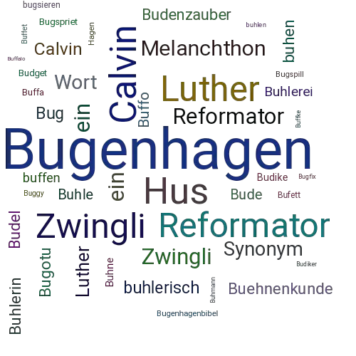 Ein anderes Wort für Bugenhagen - Synonym Bugenhagen