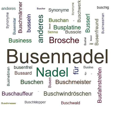 Ein anderes Wort für Busennadel - Synonym Busennadel