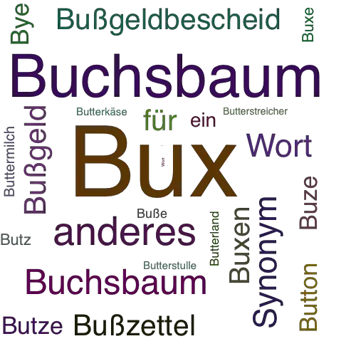 Ein anderes Wort für Bux - Synonym Bux