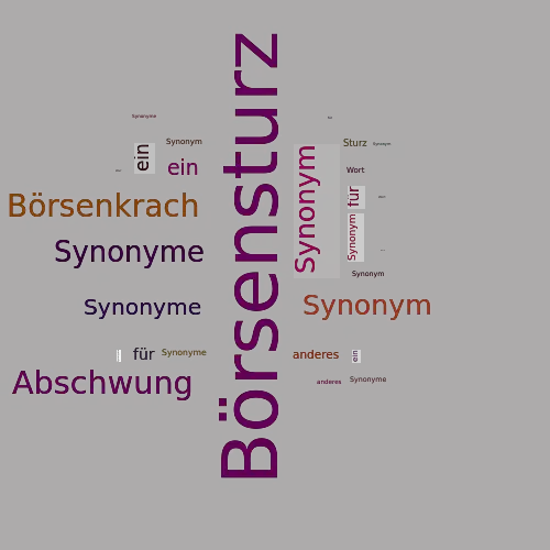 Ein anderes Wort für Börsensturz - Synonym Börsensturz
