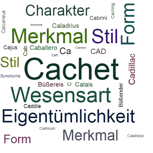 Ein anderes Wort für Cachet - Synonym Cachet
