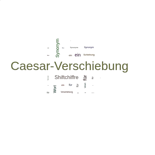 Ein anderes Wort für Caesar-Verschiebung - Synonym Caesar-Verschiebung