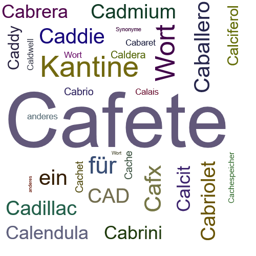 Ein anderes Wort für Cafete - Synonym Cafete
