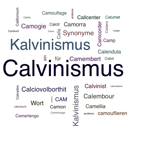Ein anderes Wort für Calvinismus - Synonym Calvinismus