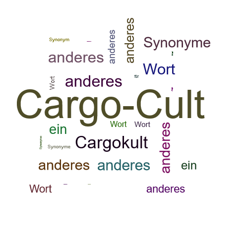Ein anderes Wort für Cargo-Cult - Synonym Cargo-Cult
