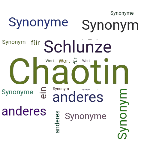 Ein anderes Wort für Chaotin - Synonym Chaotin