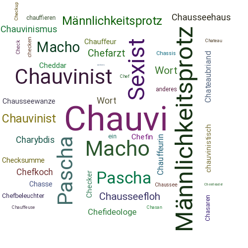 Ein anderes Wort für Chauvi - Synonym Chauvi