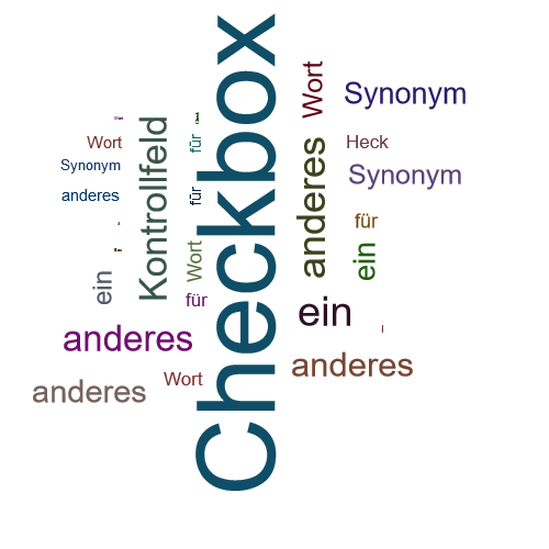 Ein anderes Wort für Checkbox - Synonym Checkbox
