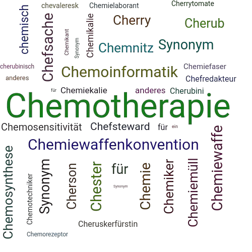 Ein anderes Wort für Chemo - Synonym Chemo