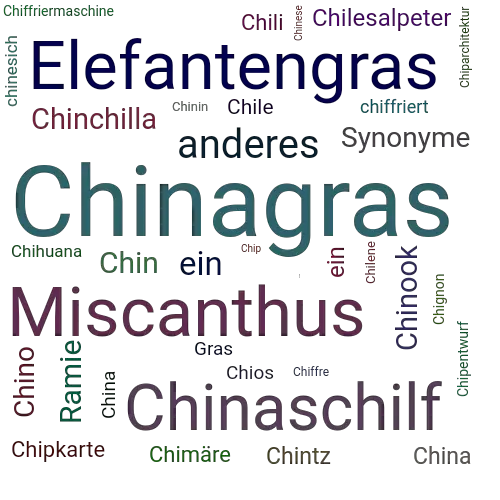 Ein anderes Wort für Chinagras - Synonym Chinagras