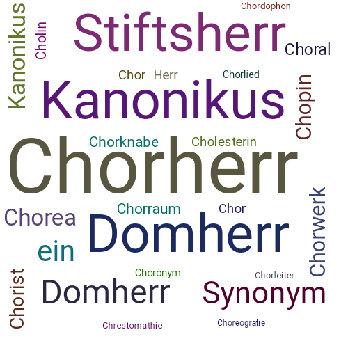 Ein anderes Wort für Chorherr - Synonym Chorherr