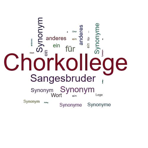 Ein anderes Wort für Chorkollege - Synonym Chorkollege