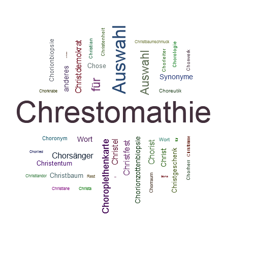 Ein anderes Wort für Chrestomathie - Synonym Chrestomathie