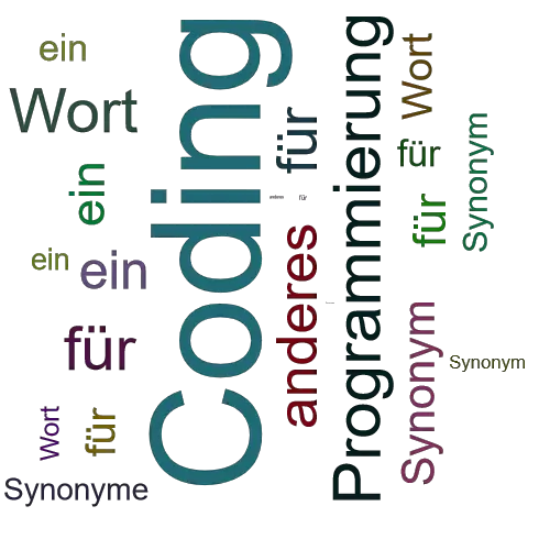 Ein anderes Wort für Coding - Synonym Coding