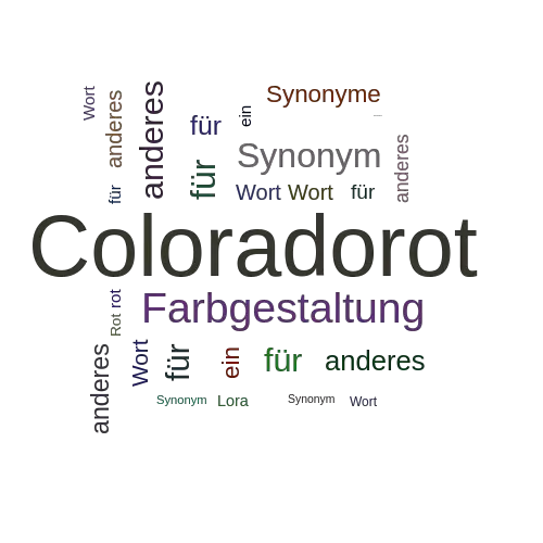 Ein anderes Wort für Coloradorot - Synonym Coloradorot