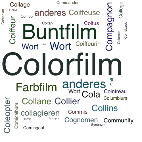 Ein anderes Wort für Colorfilm - Synonym Colorfilm