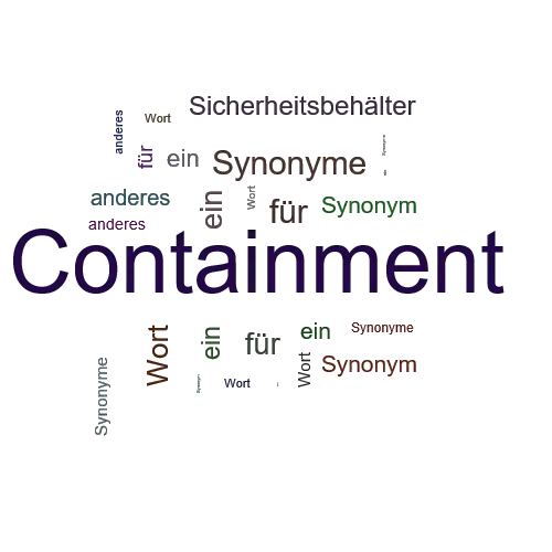 Ein anderes Wort für Containment - Synonym Containment
