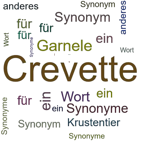 Ein anderes Wort für Crevette - Synonym Crevette