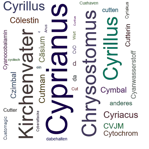 Ein anderes Wort für Cyprianus - Synonym Cyprianus