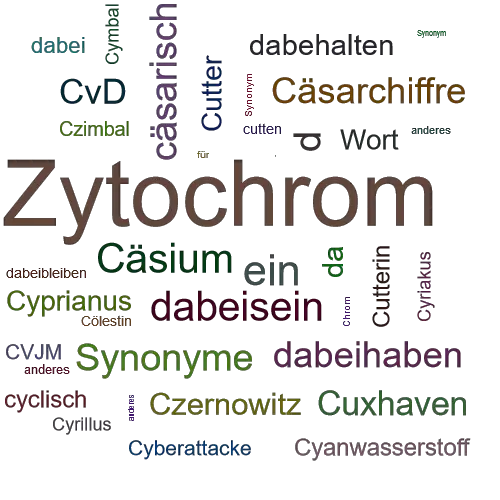 Ein anderes Wort für Cytochrom - Synonym Cytochrom