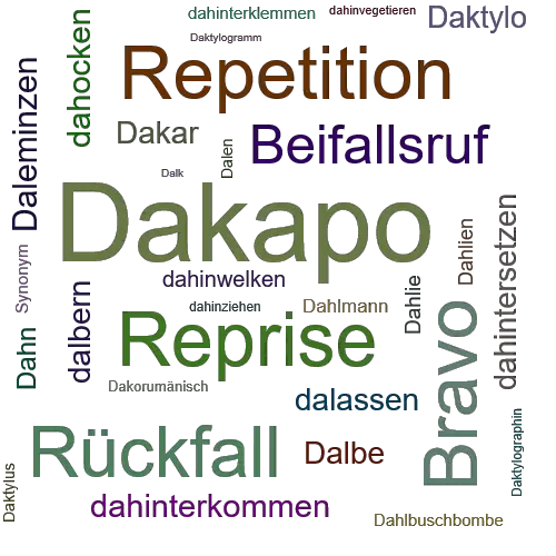 Ein anderes Wort für Dakapo - Synonym Dakapo