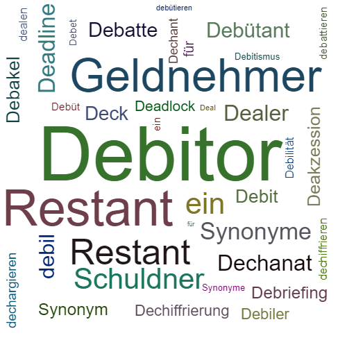 Ein anderes Wort für Debitor - Synonym Debitor