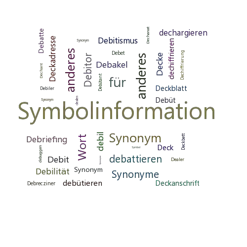 Ein anderes Wort für Debugsymbol - Synonym Debugsymbol