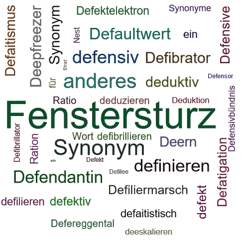 Ein anderes Wort für Defenestration - Synonym Defenestration