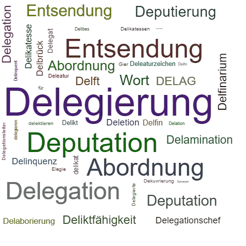 Ein anderes Wort für Delegierung - Synonym Delegierung
