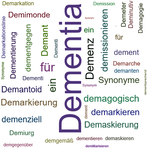 Ein anderes Wort für Dementia - Synonym Dementia
